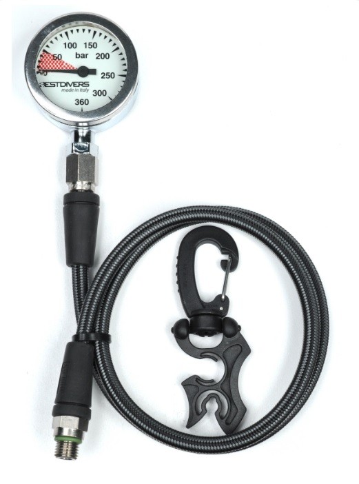 Pressure gauge Best Divers 52×25mm + hose 80cm