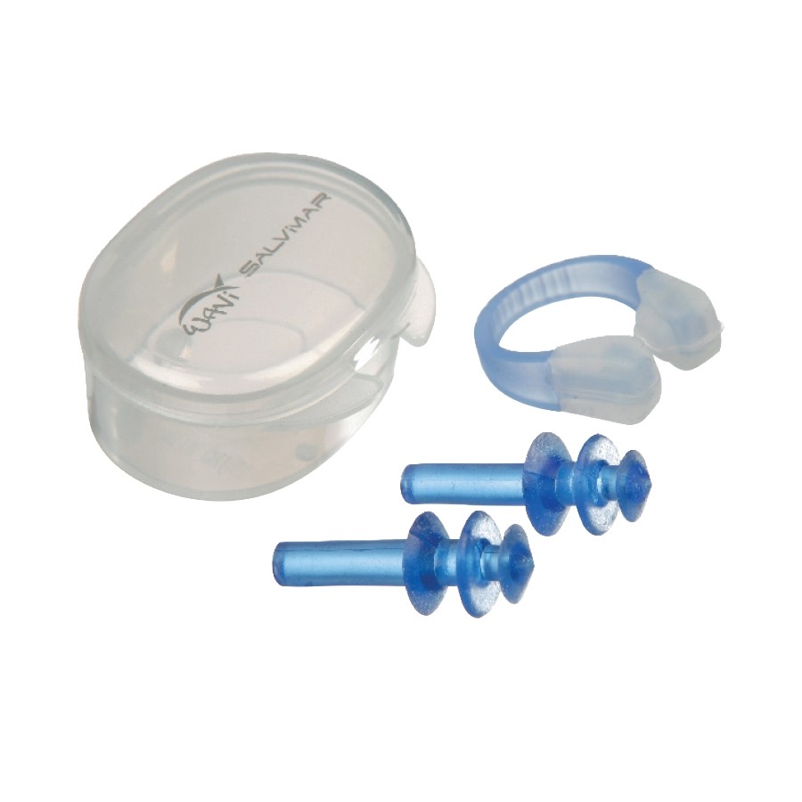 Set of ear plugs + nose clip adult WAVI