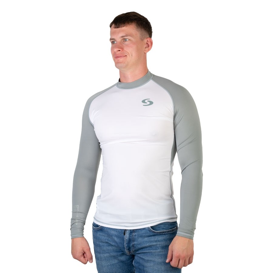 Rashguard Scorpena REEF, white & grey