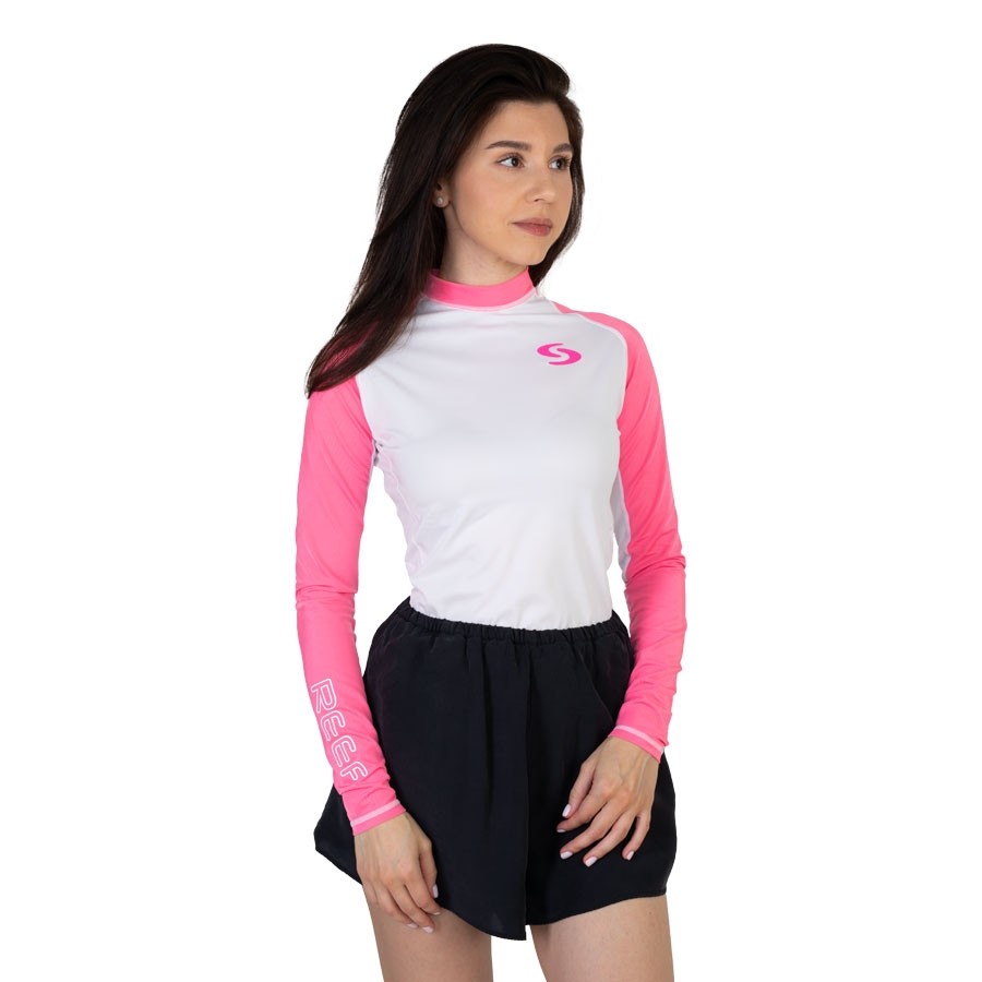 Rashguard Scorpena REEF, white & pink