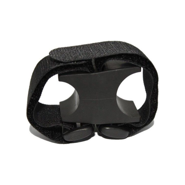 Rubber adapter for mounting flashlight to the gun