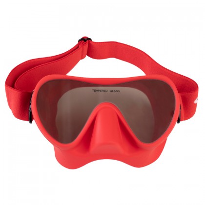 Mask Scorpena N3 red, elastic strap with smoke mirror lenses