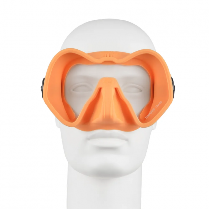 Mask C4 Skyline, orange, with anti-fog coating