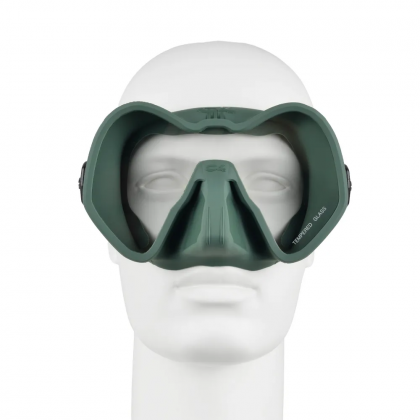 Mask C4 Skyline, green, with anti-fog coating